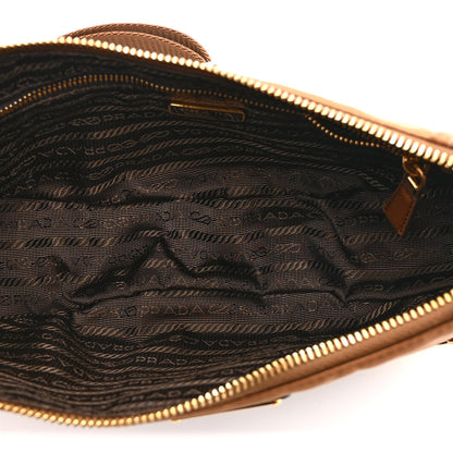 Prada Re-Nylon Saffiano Demi-lune Shoulder Bag Brandy 5 of 10