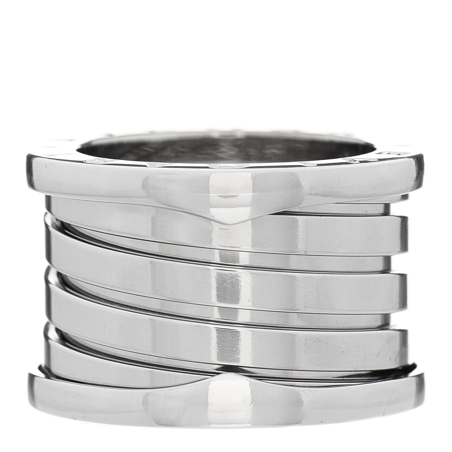 Bulgari 18K White Gold B.Zero1 Four-Band Ring 49 5 1 of 7