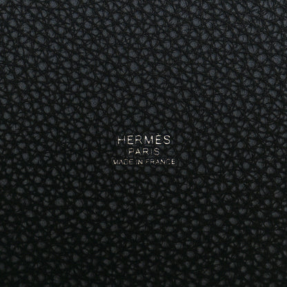 Hermes Taurillon Clemence Monochrome Picotin Lock 22 MM Black 6 of 11