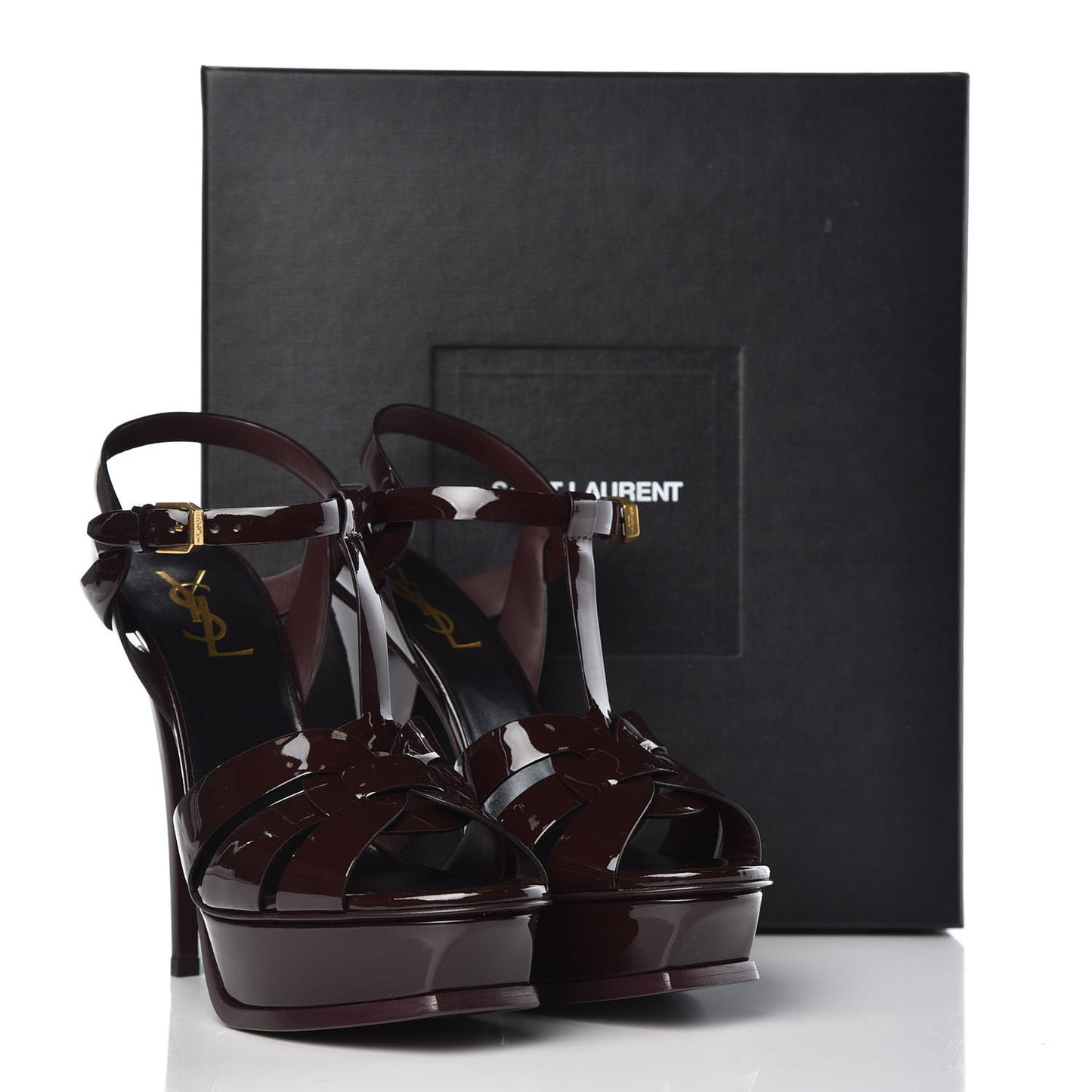 Vitello Vernice Tribute 105 Platform Sandals 37.5 Amaranto