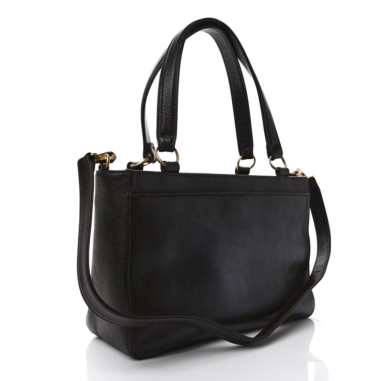 Chanel Caviar Timeless CC Large Tote Dark Brown 3 of 9