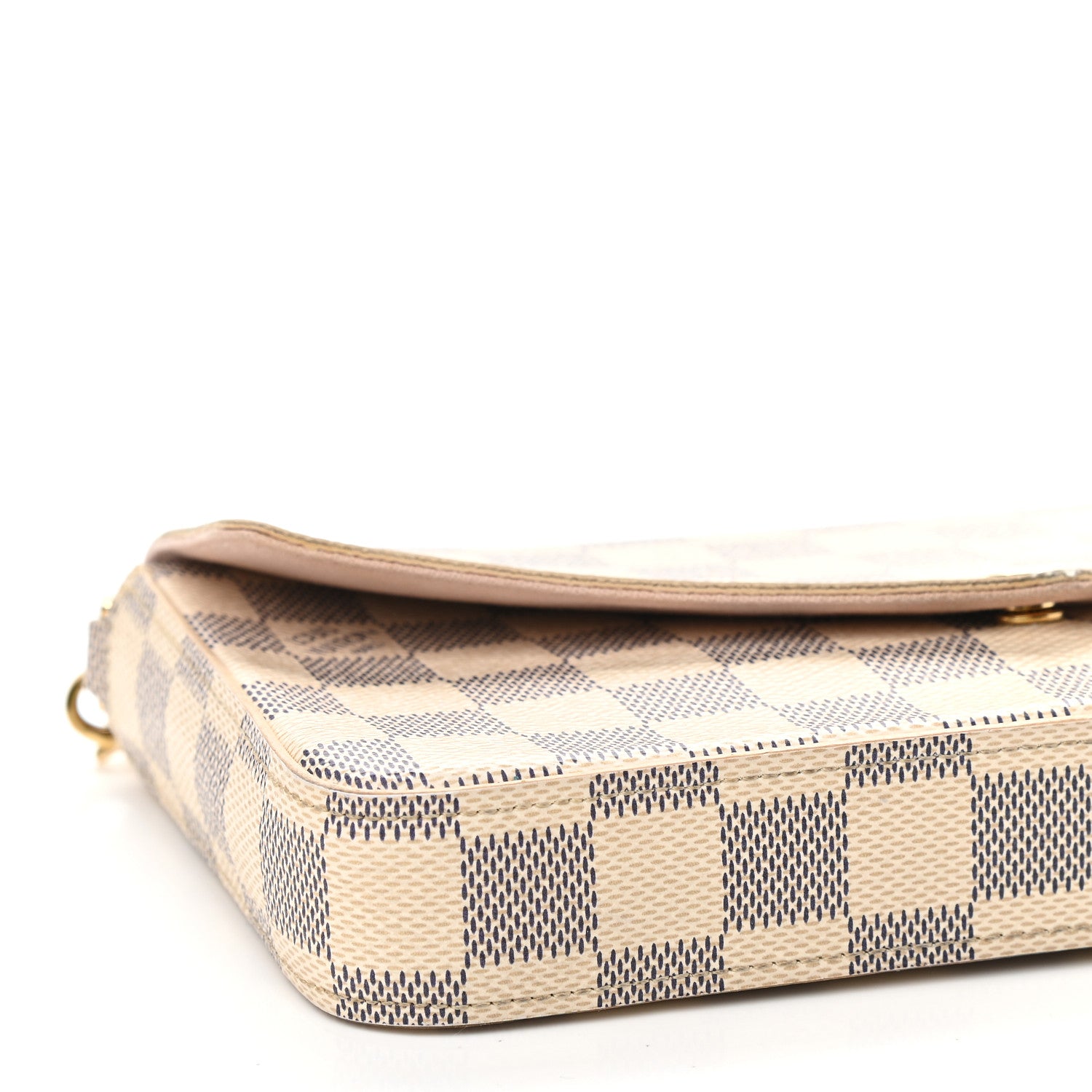 Louis Vuitton Damier Azur Pochette Felicie Chain Wallet Rose Ballerine 9 of 10