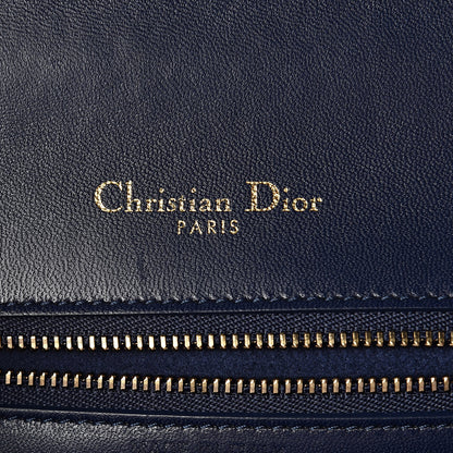 Christian Dior Lambskin Studded Medium Diorama Flap Bag Navy Blue 7 of 10