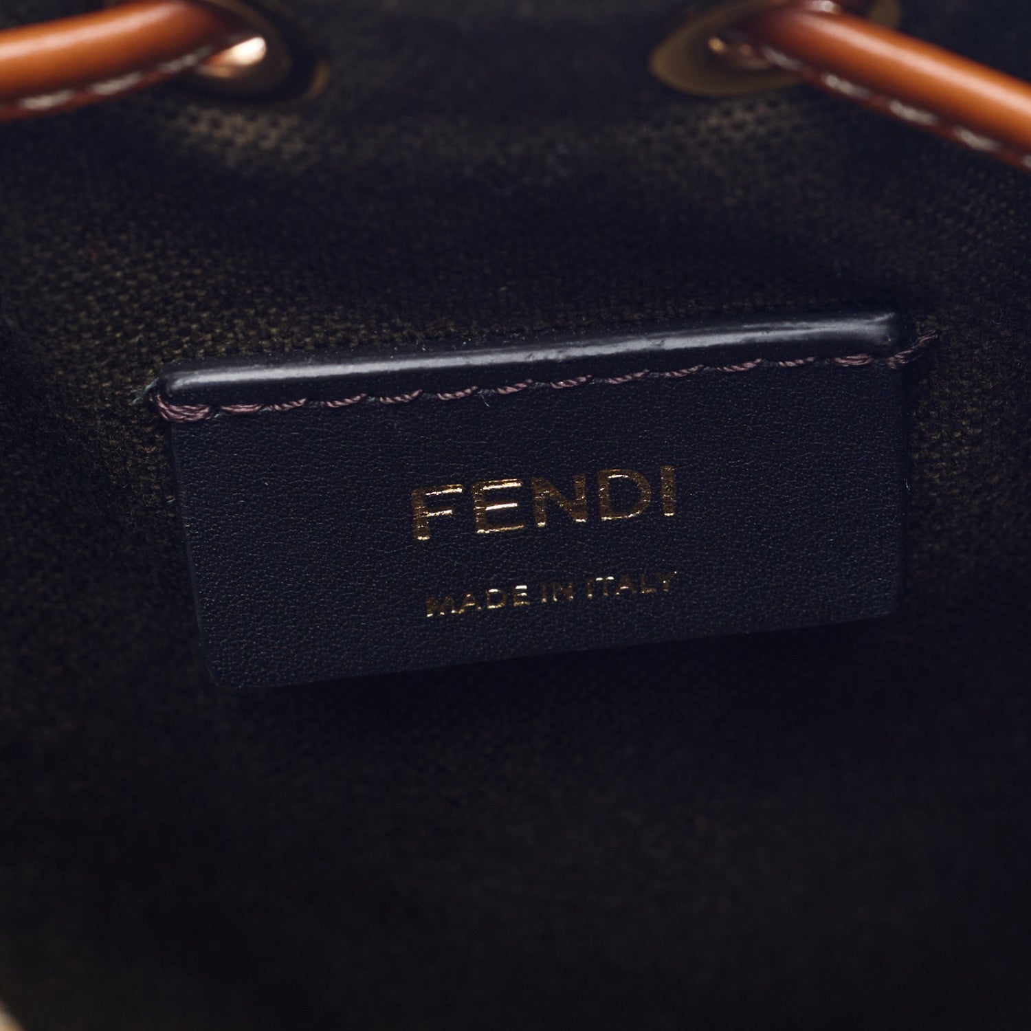 Fendi Canvas Vitello King F is Fendi FF Embroidered Mini Mon Tresor Bucket Bag Amazzonia Cuoio 6 of 9