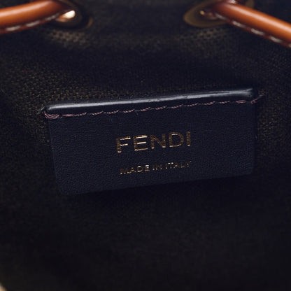 Fendi Canvas Vitello King F is Fendi FF Embroidered Mini Mon Tresor Bucket Bag Amazzonia Cuoio 6 of 9