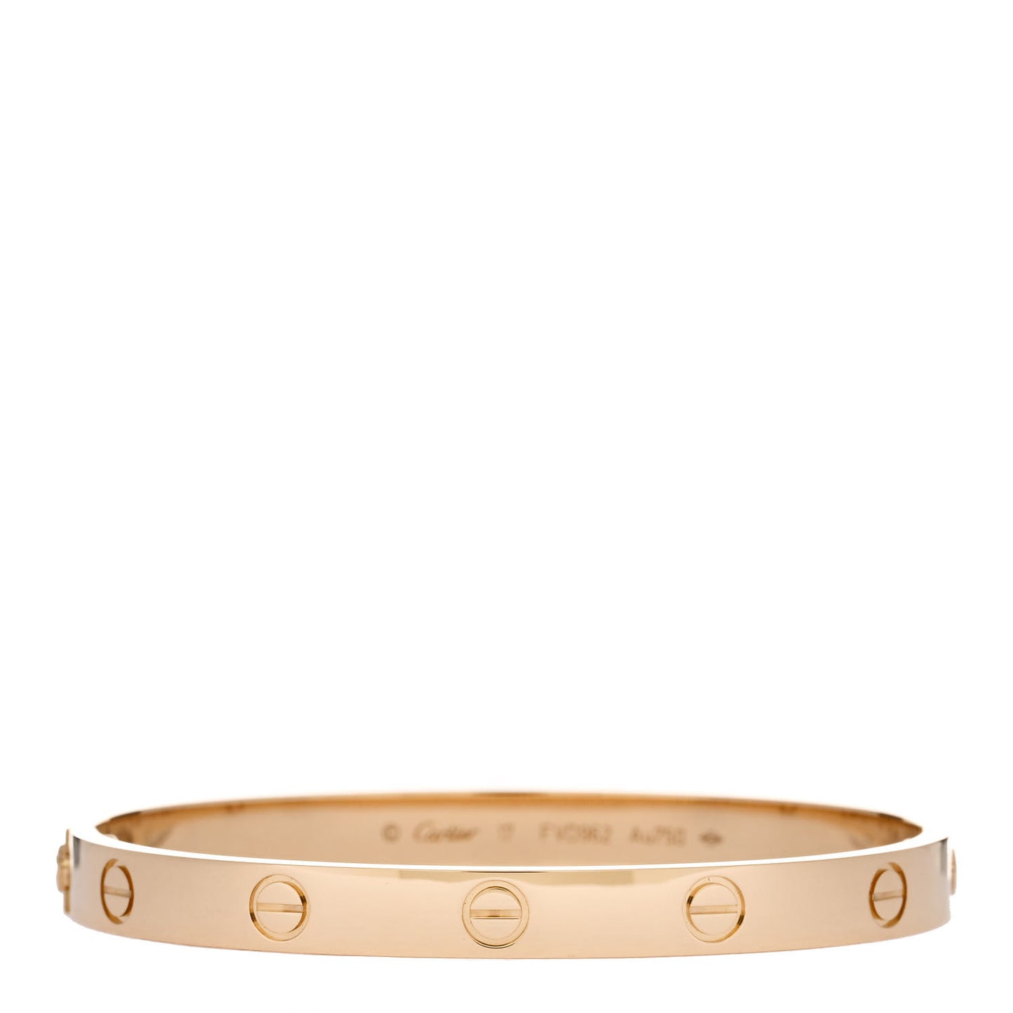 18K Yellow Gold LOVE Bracelet 17