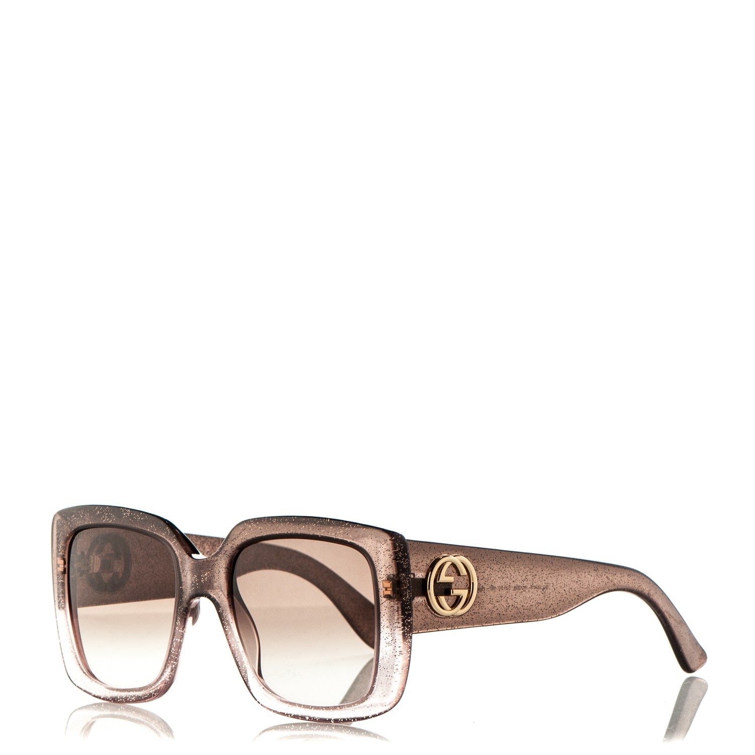 Gucci Glitter Square Optyl Sunglasses 3814/S Brown Pink 1 of 6