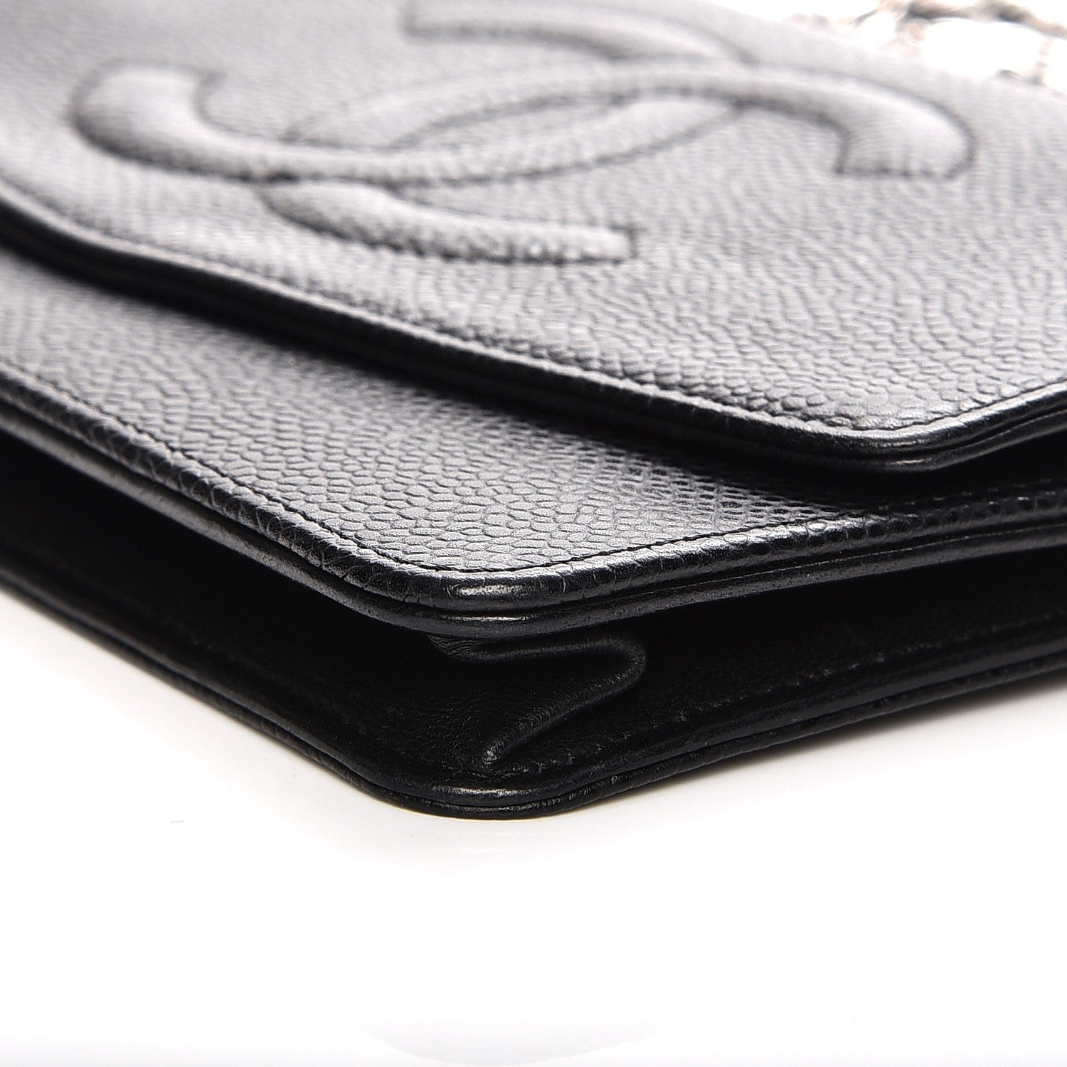 Chanel Caviar Timeless CC Wallet On Chain WOC Black 10 of 11