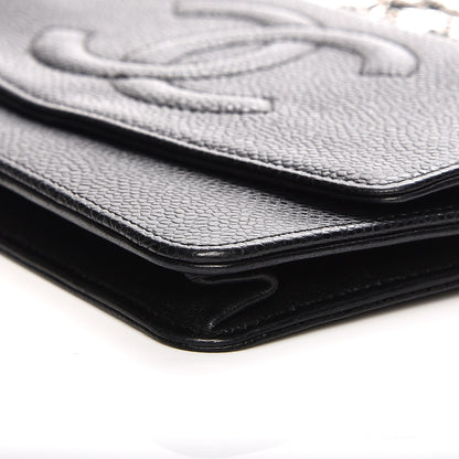 Chanel Caviar Timeless CC Wallet On Chain WOC Black 10 of 11