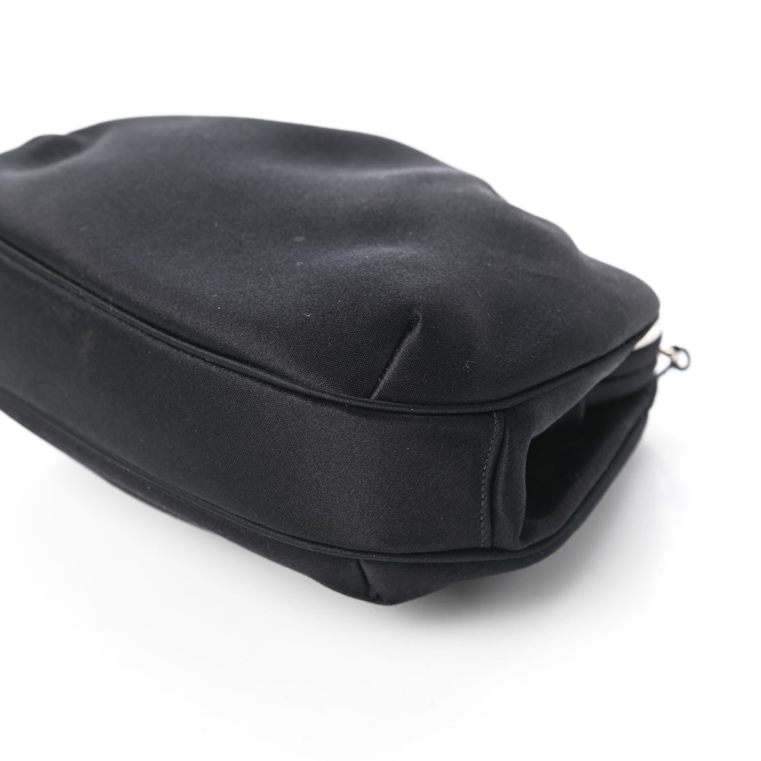 Judith Leiber Satin Crystal Pleated Evening Bag Black 7 of 11