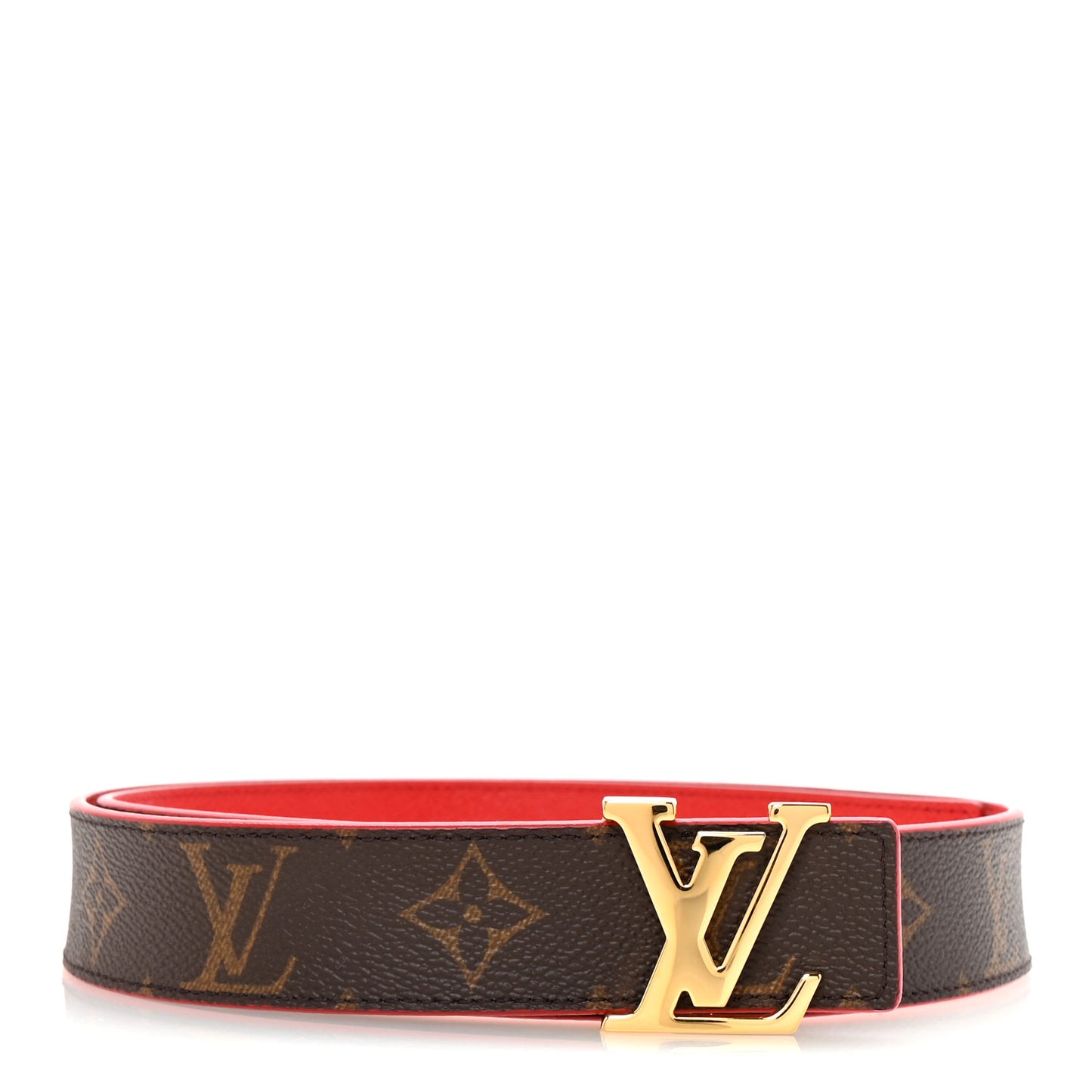 Monogram 30mm LV Initiales Reversible Belt 80 32 Red