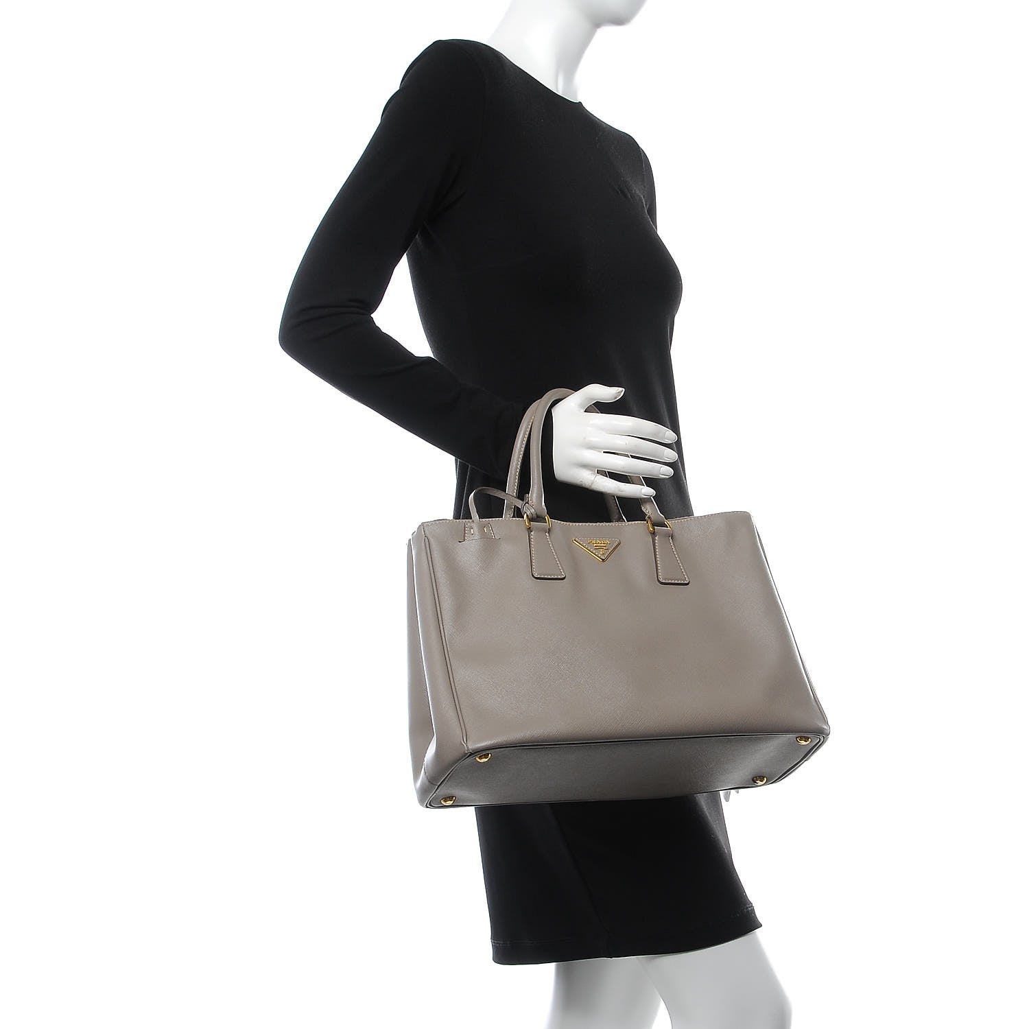 Prada Saffiano Medium Galleria Double Zip Tote Argilla 2 of 12