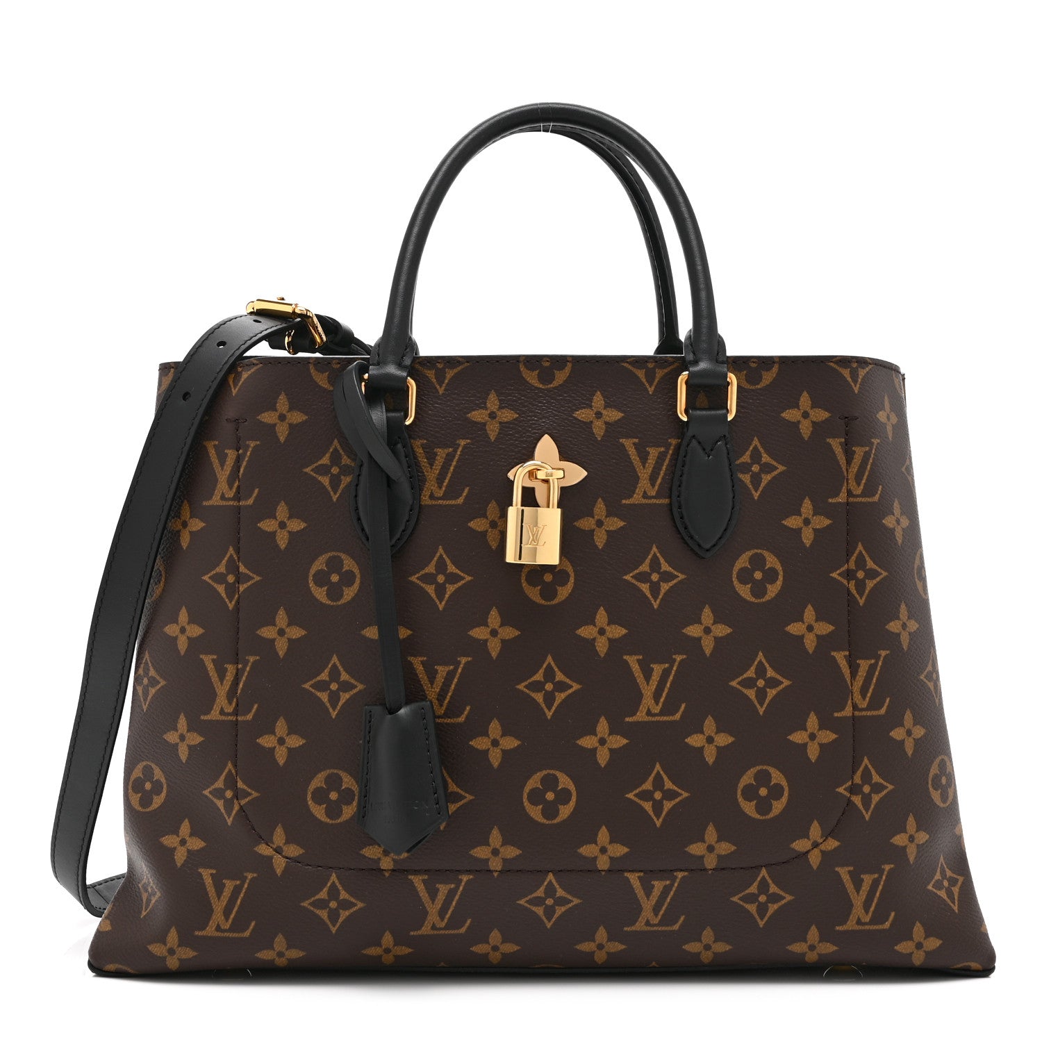 Louis Vuitton Monogram Flower Tote Black 1 of 9
