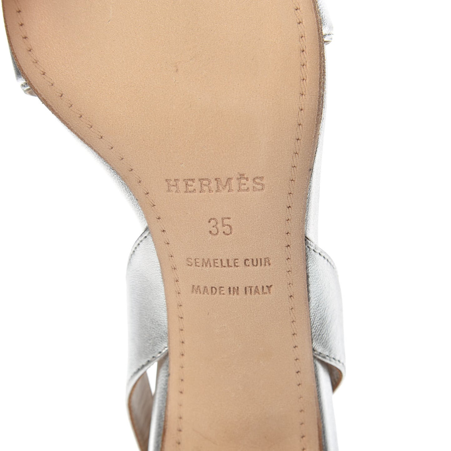 Metallic Nappa Night 70 Slingback Sandals 35 Argent