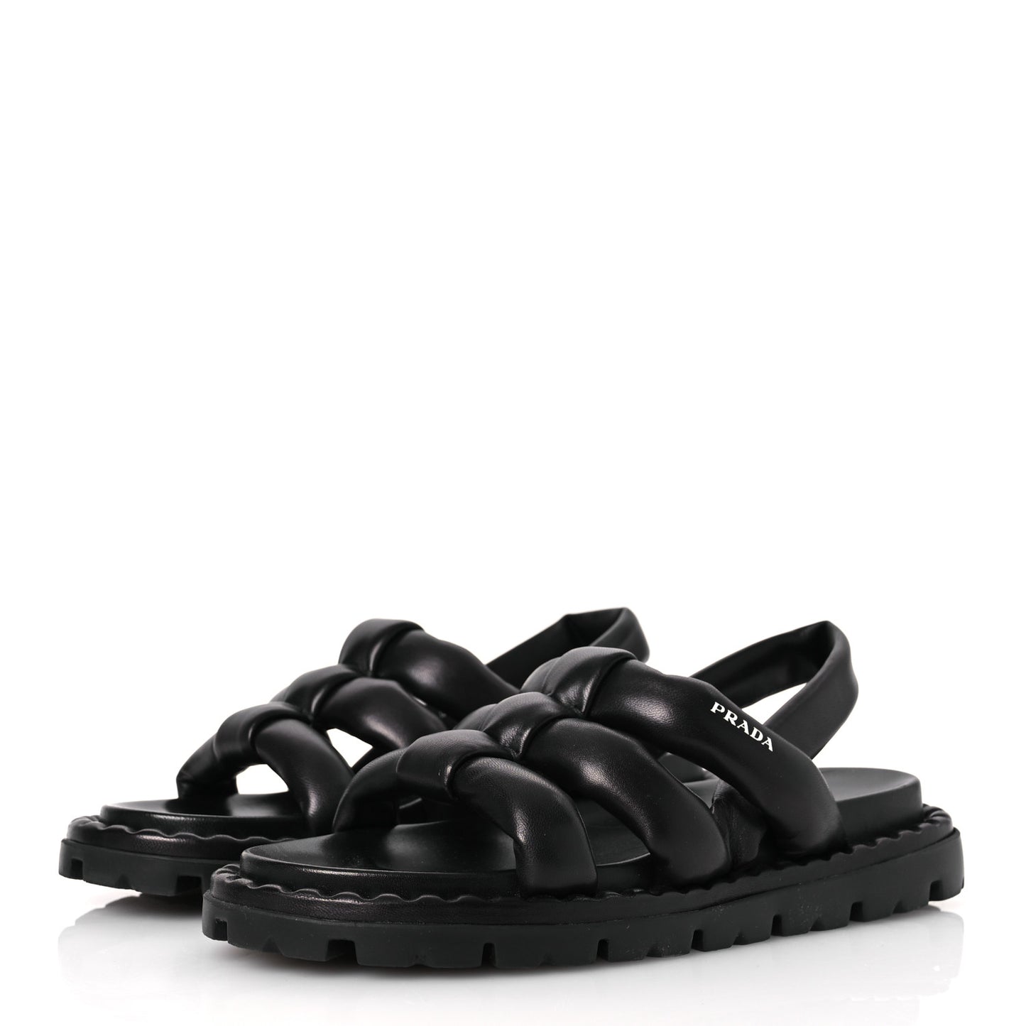 Nappa Padded Blow 20mm Slingback Sandals 40 Black