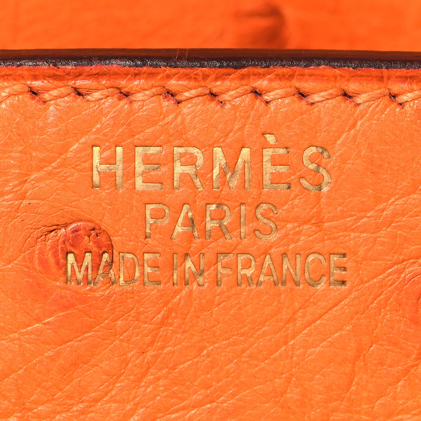 Ostrich Birkin 35 Orange