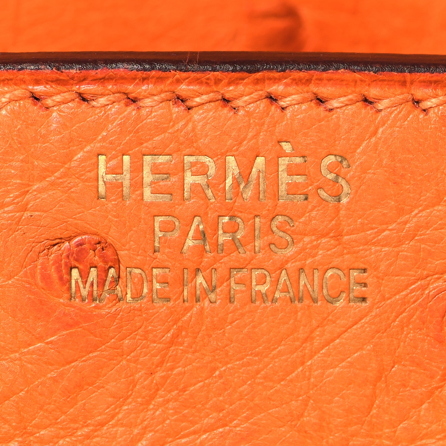 Hermes Ostrich Birkin 35 Orange 7 of 35