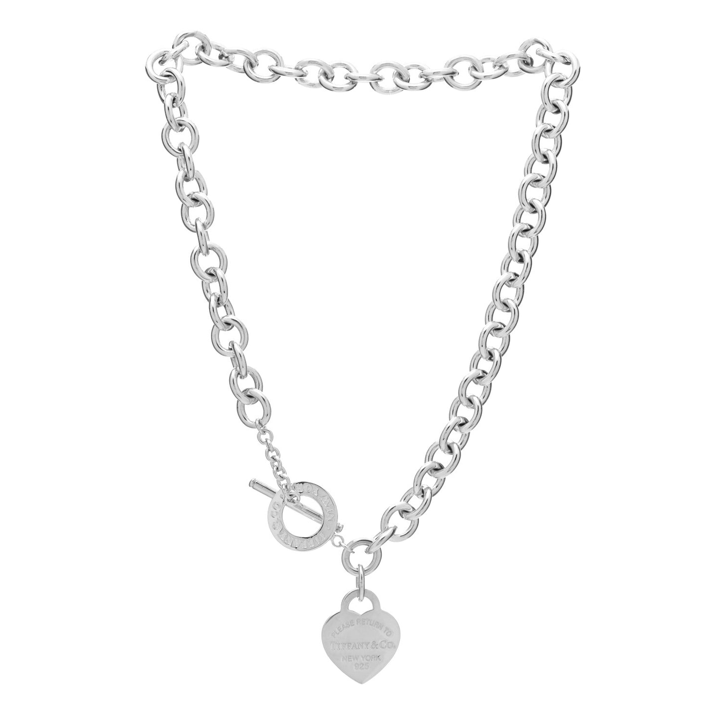 Sterling Silver Return to Tiffany Heart Tag Toggle Necklace