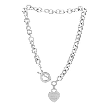 Tiffany Sterling Silver Return to Tiffany Heart Tag Toggle Necklace 3 of 5