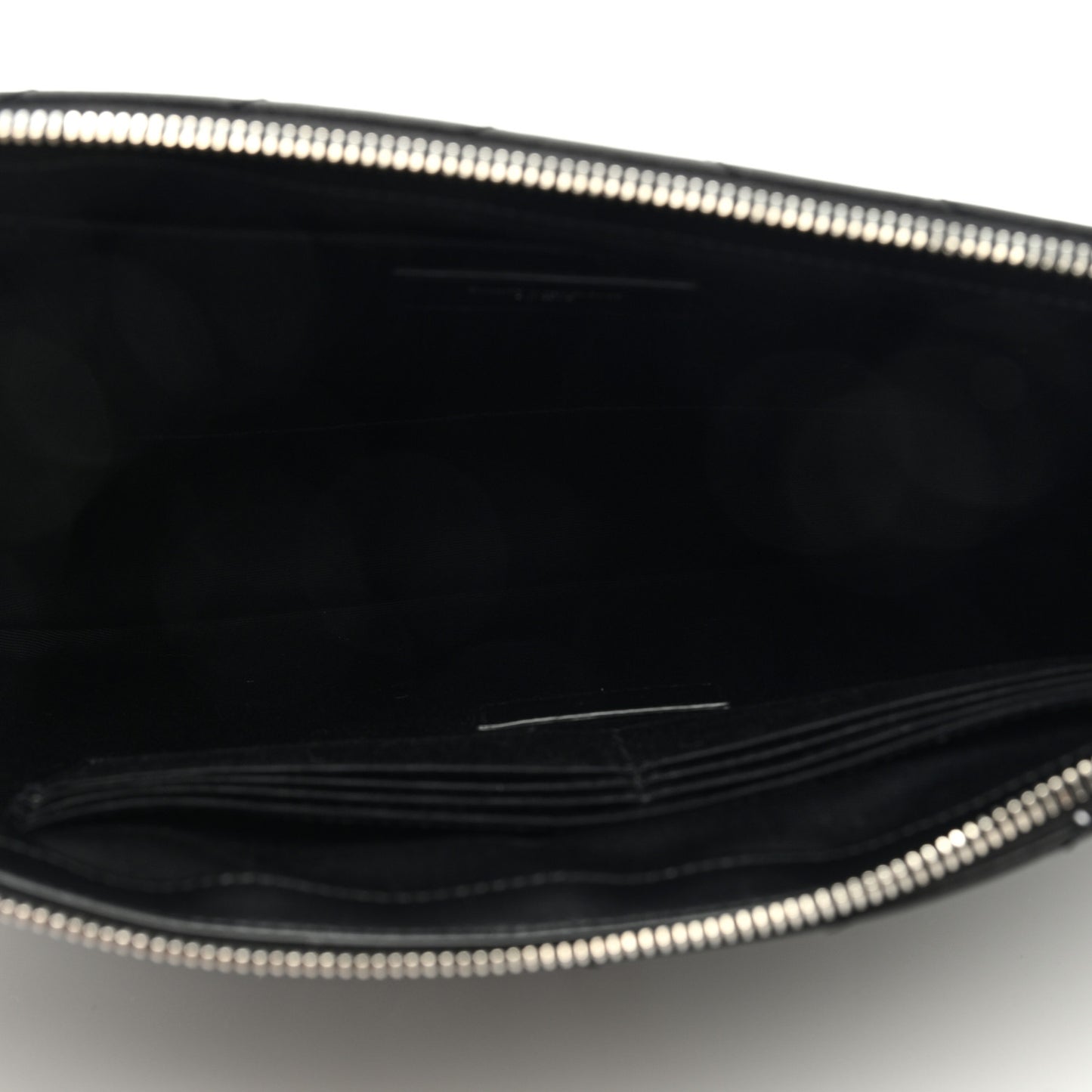 Calfskin Matelasse Chevron Monogram Document Holder Black