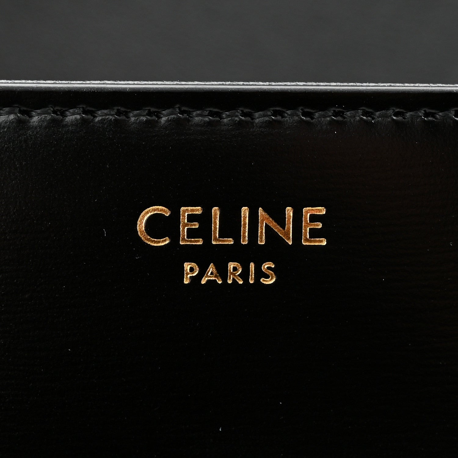 Celine Shiny Calfskin Triomphe Shoulder Bag Black 6 of 15