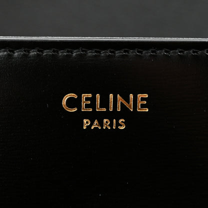 Celine Shiny Calfskin Triomphe Shoulder Bag Black 6 of 15