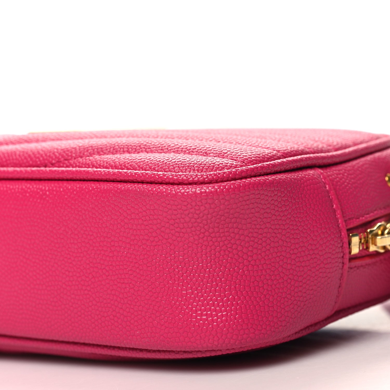 Saint Laurent Grain De Poudre Matelasse Monogram Mini Lou Camera Bag Fuchsia 10 of 10
