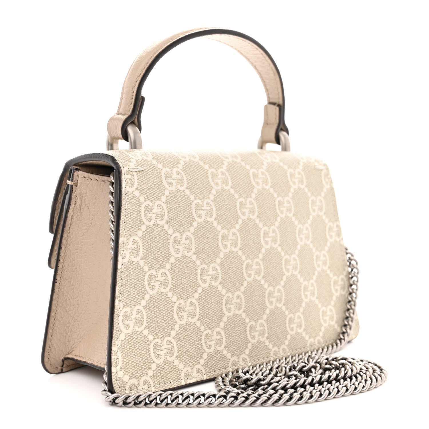 Gucci GG Supreme Monogram Mini Dionysus Top Handle Bag Beige Mystic White Oatmeal 3 of 12