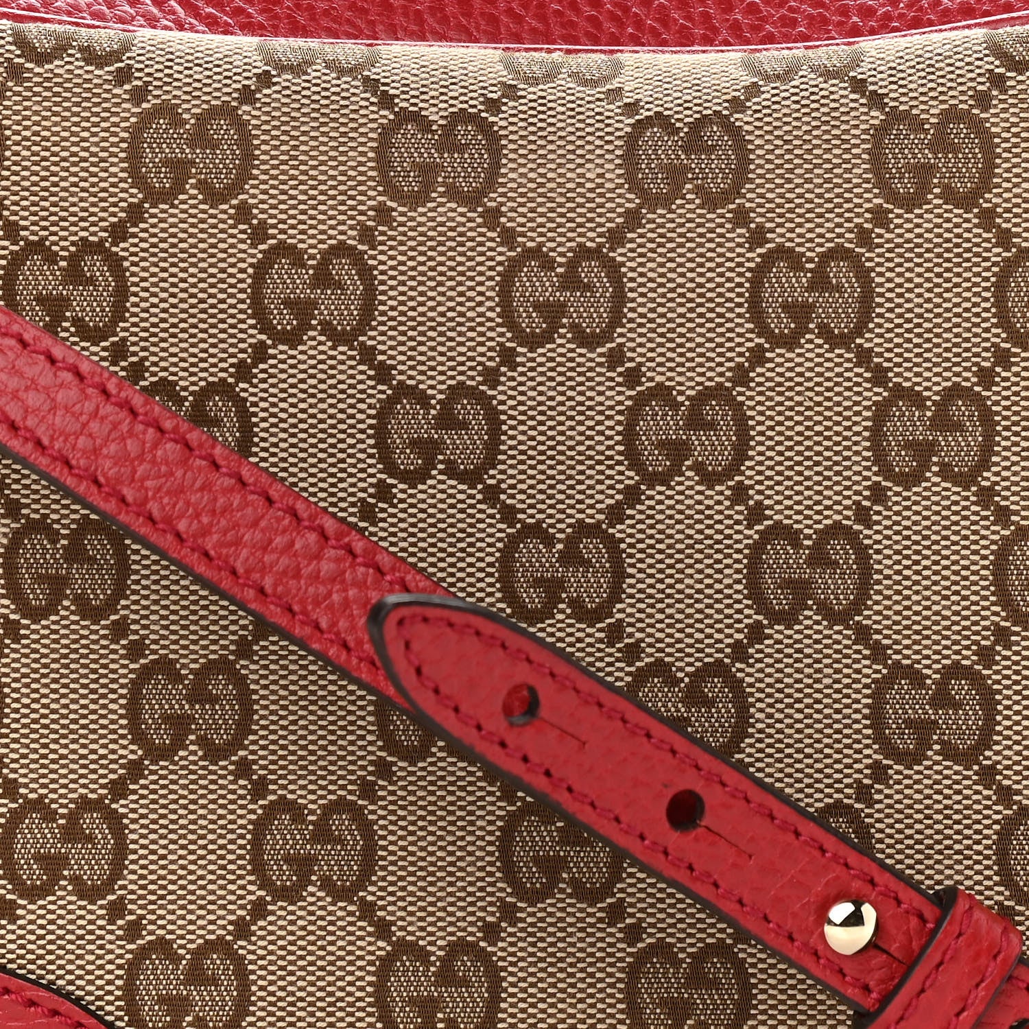 Gucci Monogram Mini Bree Messenger Bag Red 8 of 12