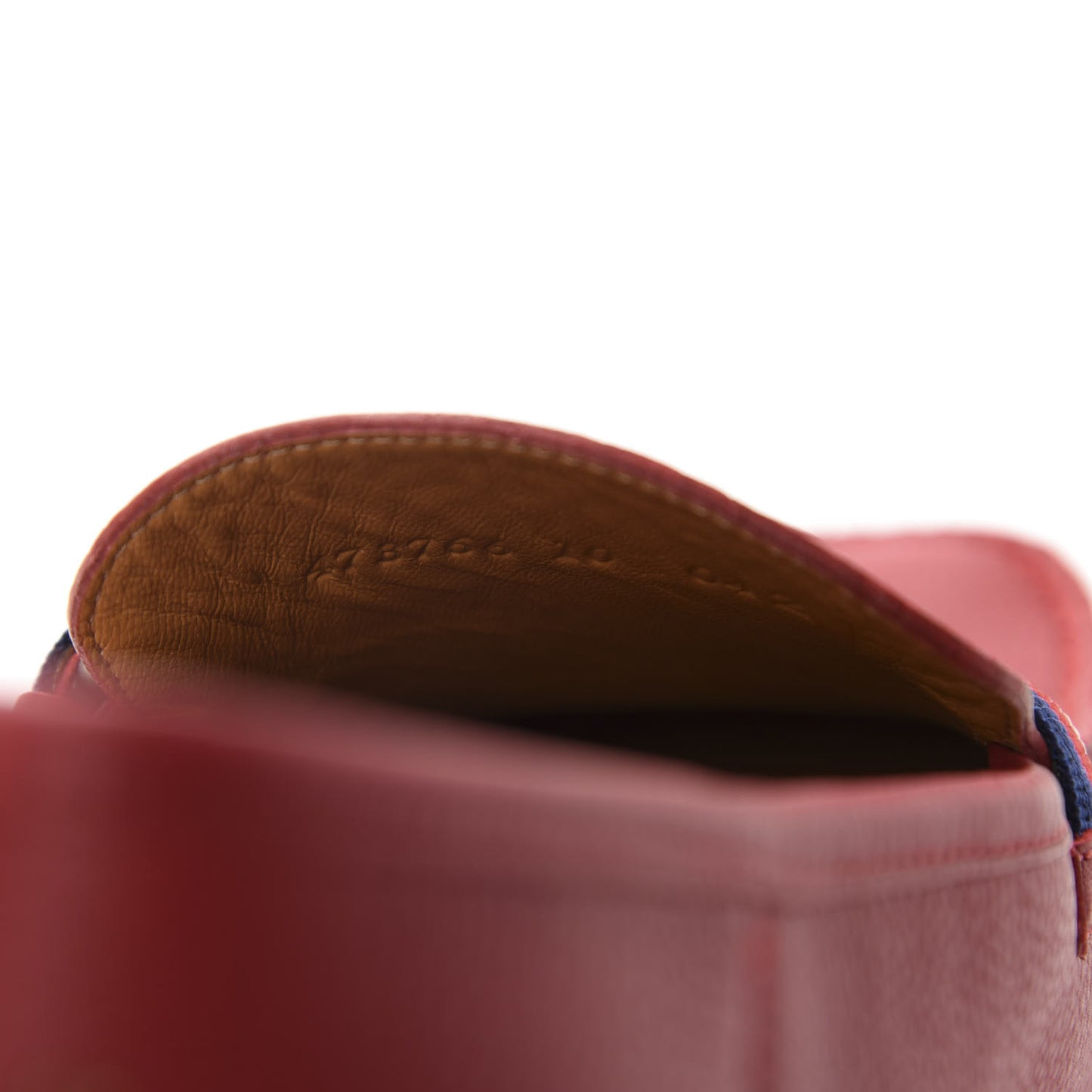 Calfskin Mens Web Sylvie Web Buckle Driver Loafers 10 Red