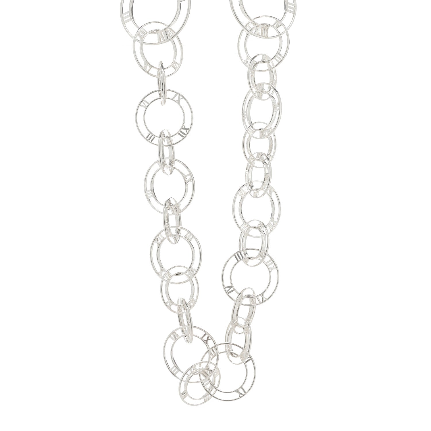 Tiffany Sterling Silver Atlas Graduating Link Necklace 1 of 7