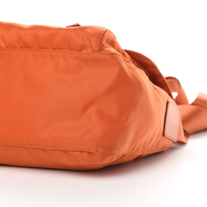 Prada Tessuto Nylon Saffiano Messenger Bag Papaya 11 of 11