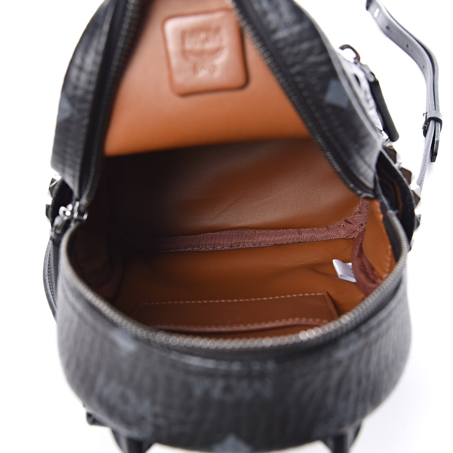 MCM Visetos Side Stud X-Mini Stark Bebe Boo Backpack Black 5 of 10