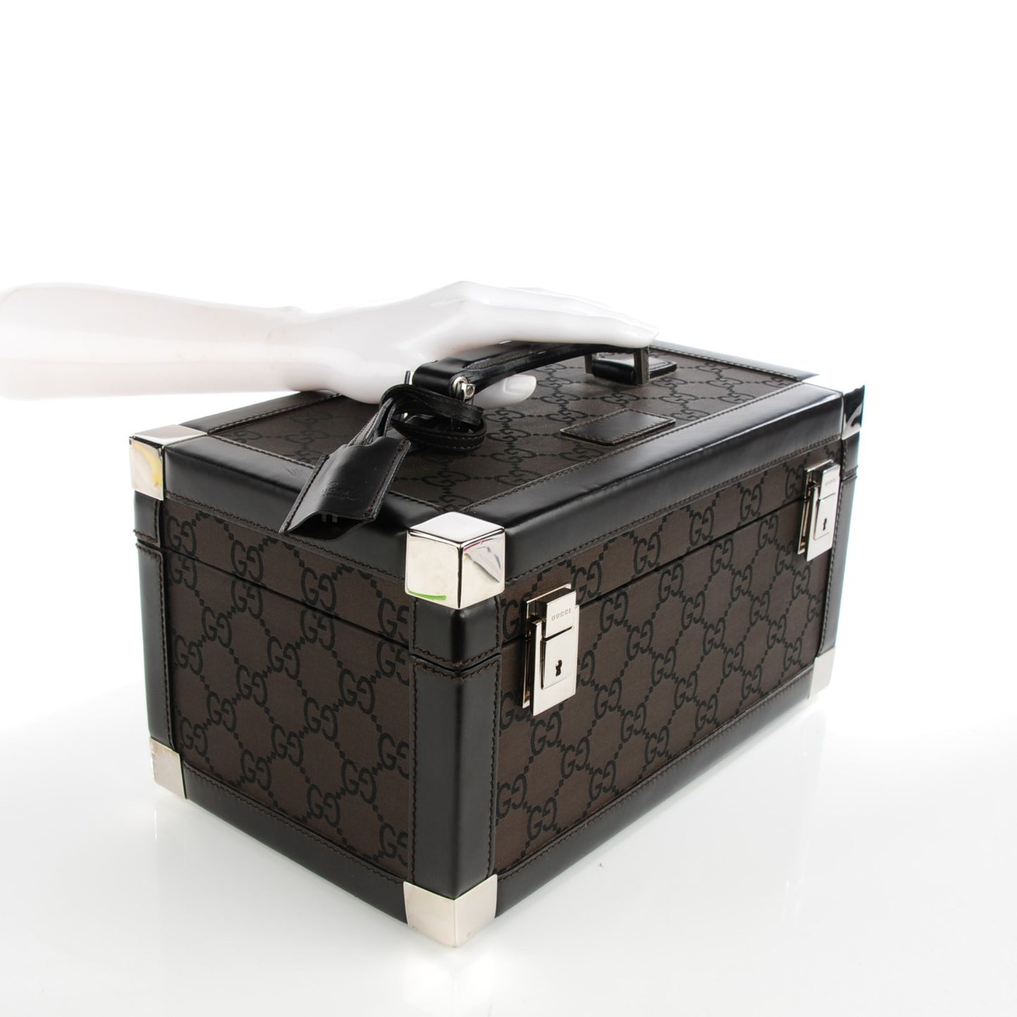 Monogram Train Cosmetic Trunk Dark Brown