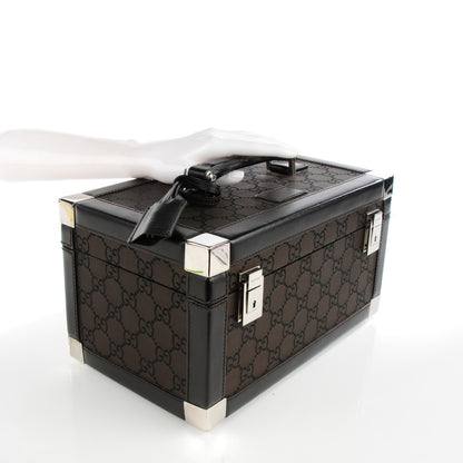 Gucci Monogram Train Cosmetic Trunk Dark Brown 4 of 9