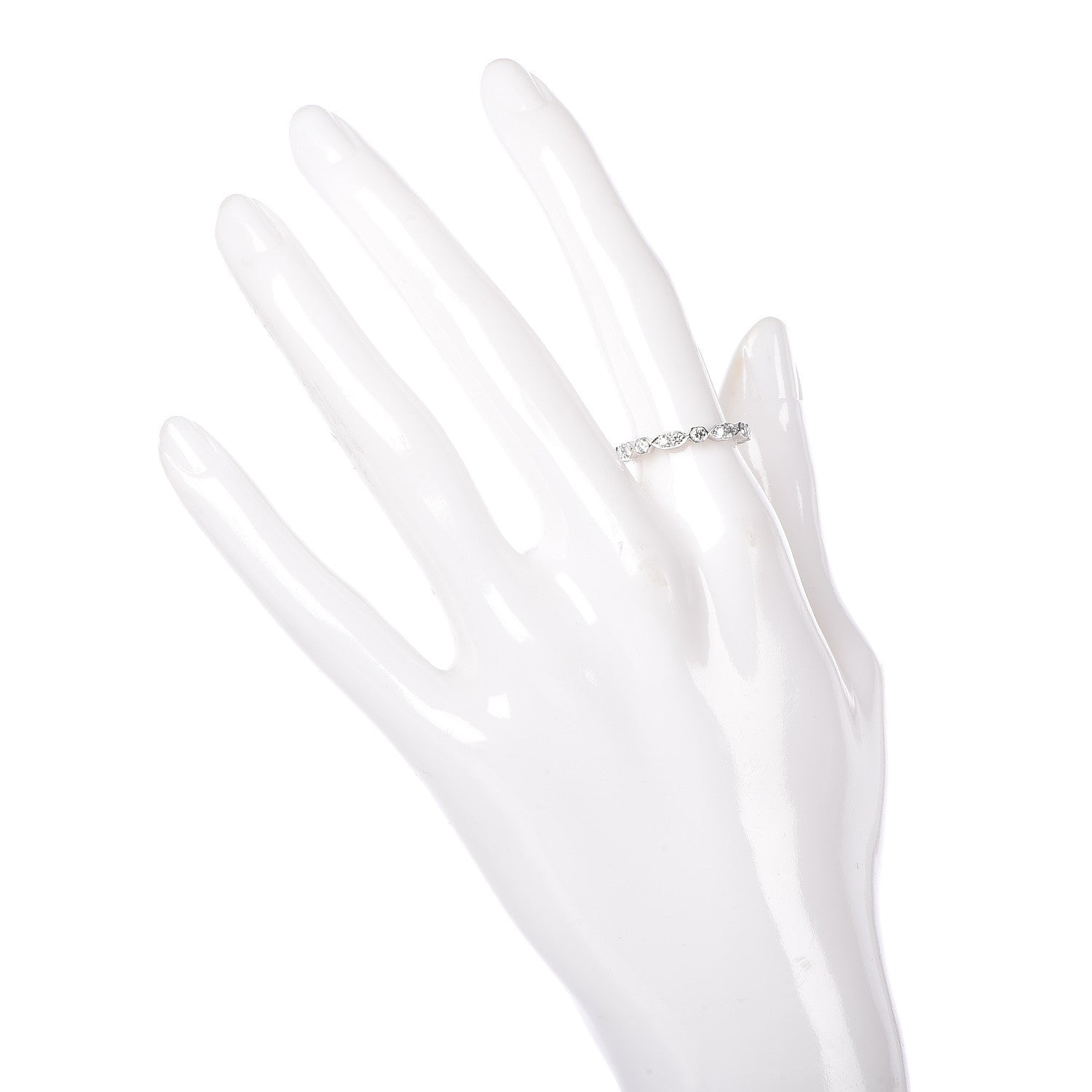 Tiffany Platinum Diamond Jazz Band Ring 52 6 2 of 5