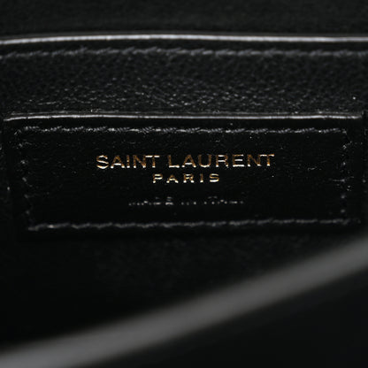 Saint Laurent Grain de Poudre Mini Classic Monogram Cassandra Top Handle Black 6 of 10