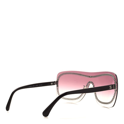 Chanel Rimless Shield Sunglasses 4243 Gradient Pink Black 4 of 6