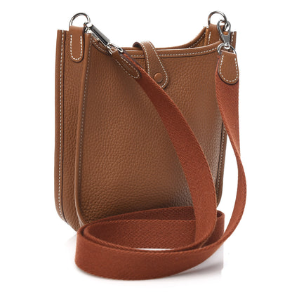Hermes Taurillon Clemence Amazone Evelyne TPM Gold Cuivre 3 of 11