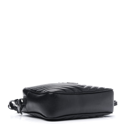 Saint Laurent Calfskin Matelasse Monogram Lou Camera Bag Black 3 of 6