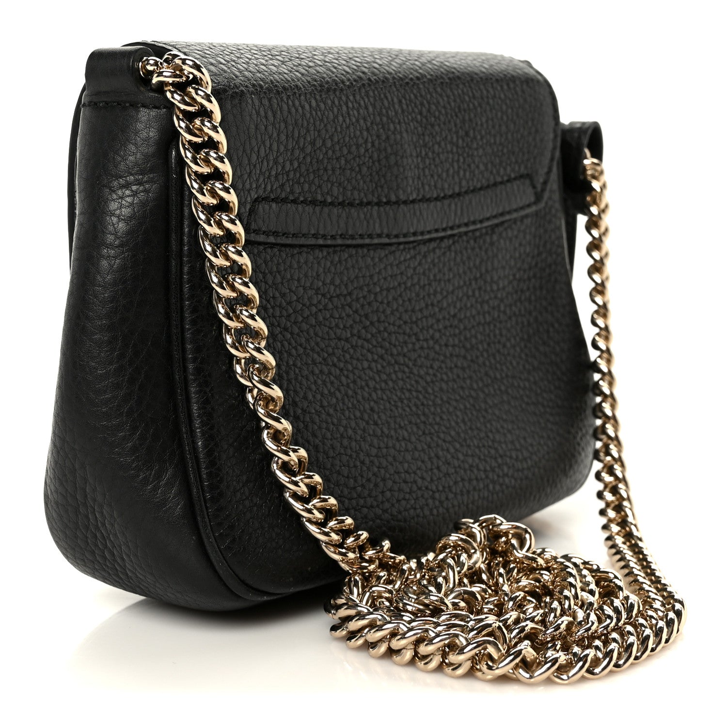 Gucci Pebbled Calfskin Small Soho Flap Crossbody Black 3 of 11