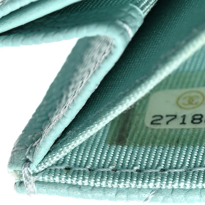 Chanel Caviar Quilted Flap Card Holder Wallet Light Blue 8 of 8