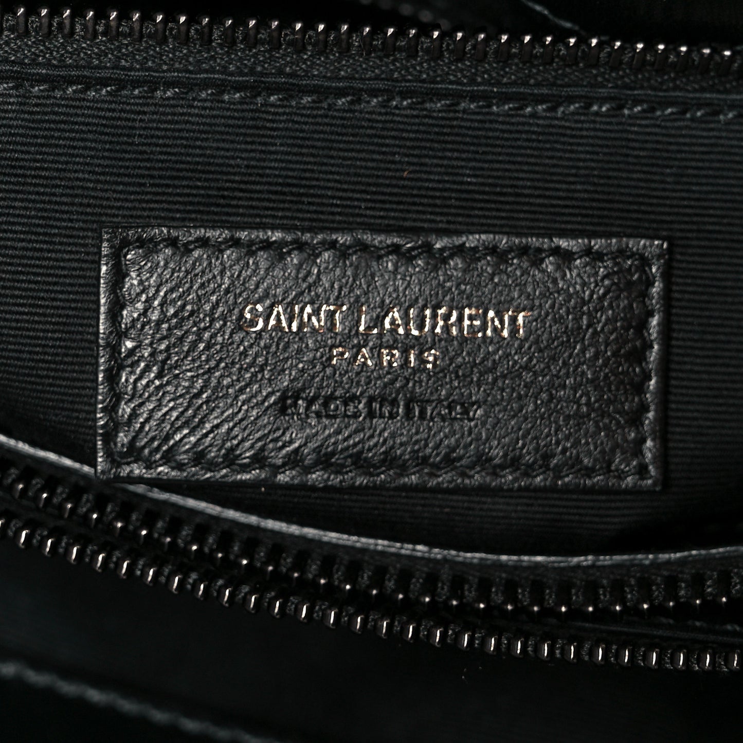 Calfskin Y Quilted Monogram Monochrome Medium Loulou Chain Satchel Black Black