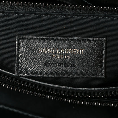 Saint Laurent Calfskin Y Quilted Monogram Monochrome Medium Loulou Chain Satchel Black Black 7 of 11