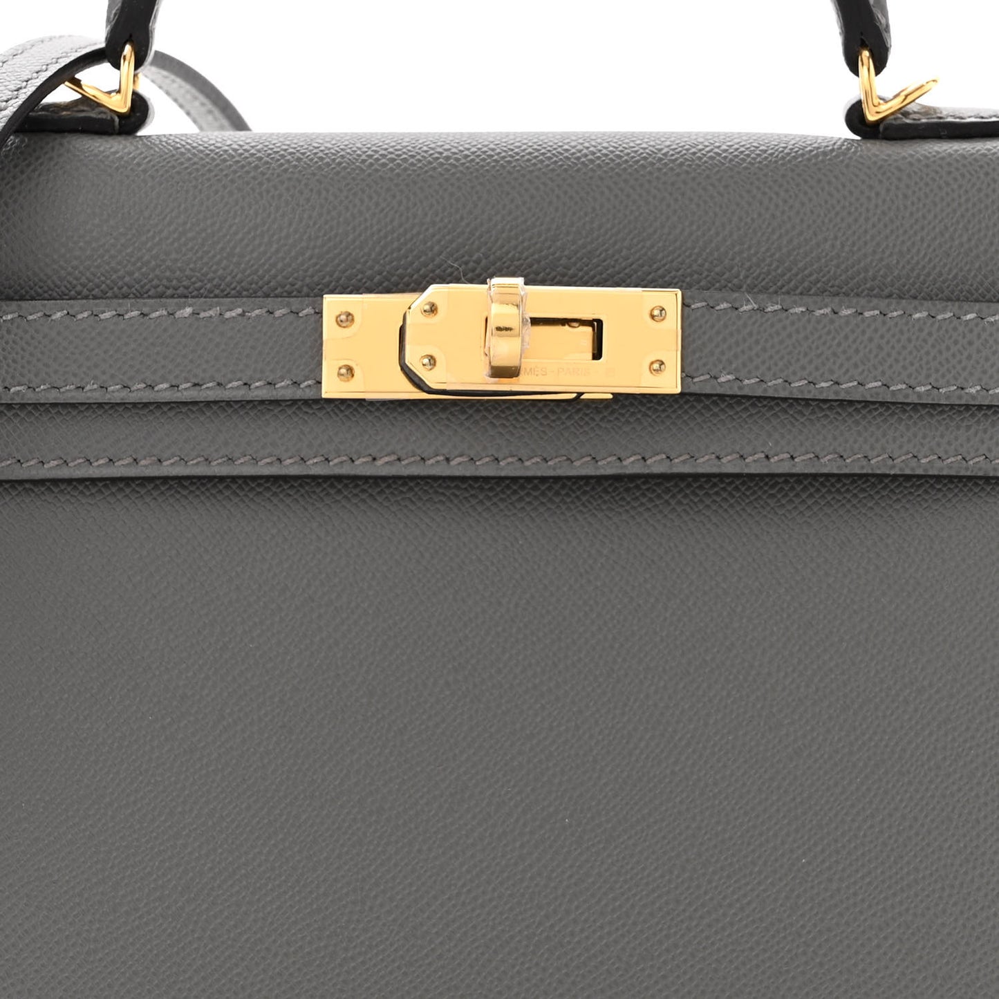 Madame Calfskin Mini Kelly Sellier 20 Gris Meyer
