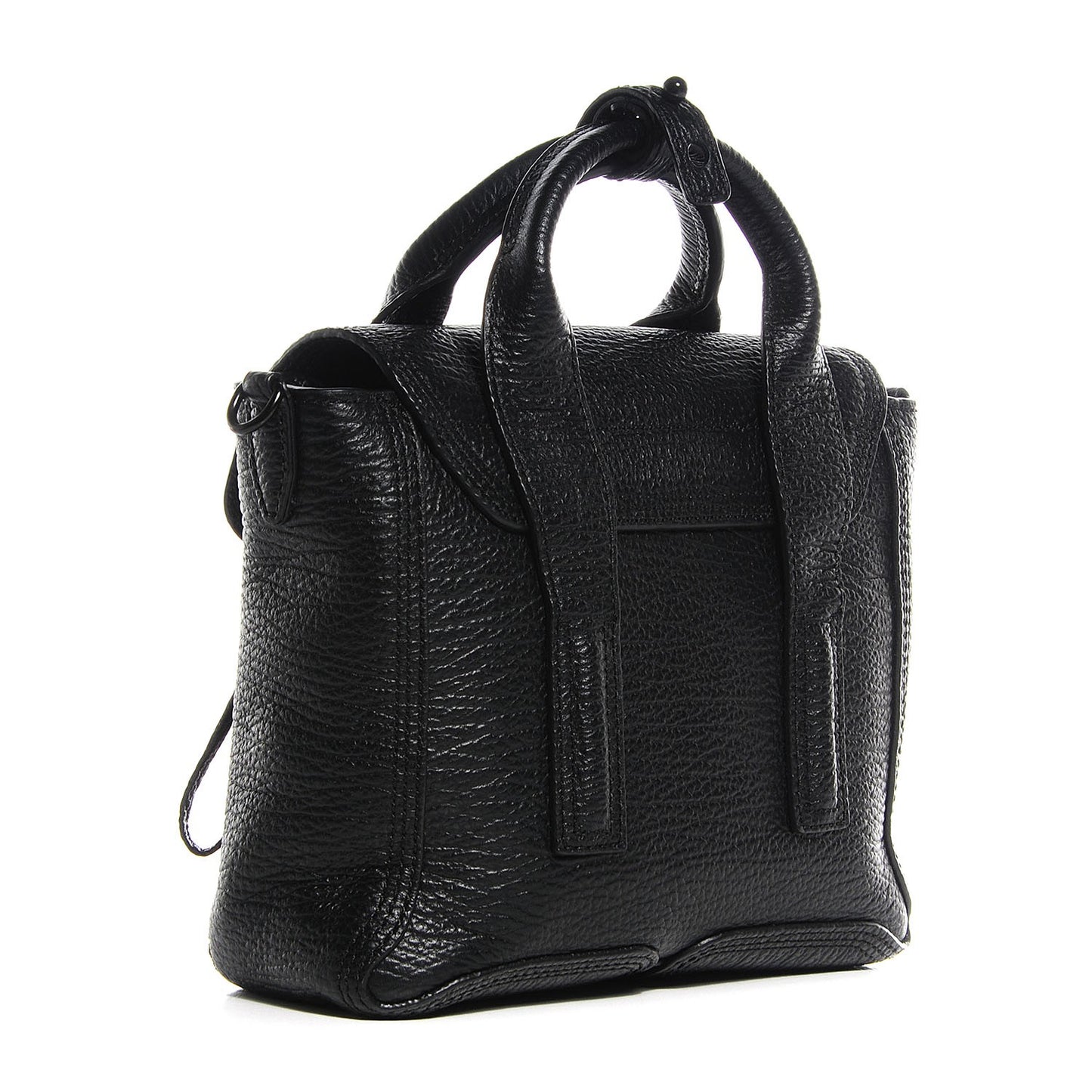 3.1 Textured Calfskin Mini Pashli Satchel Black
