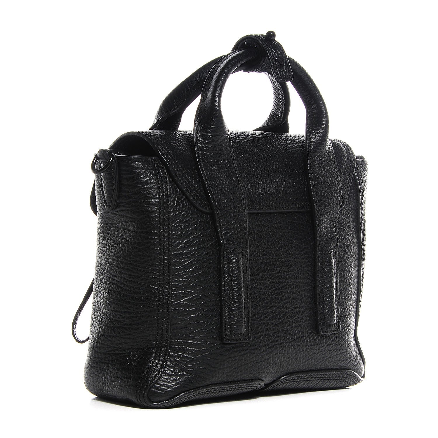 3.1 Phillip Lim 3.1 Textured Calfskin Mini Pashli Satchel Black 3 of 11