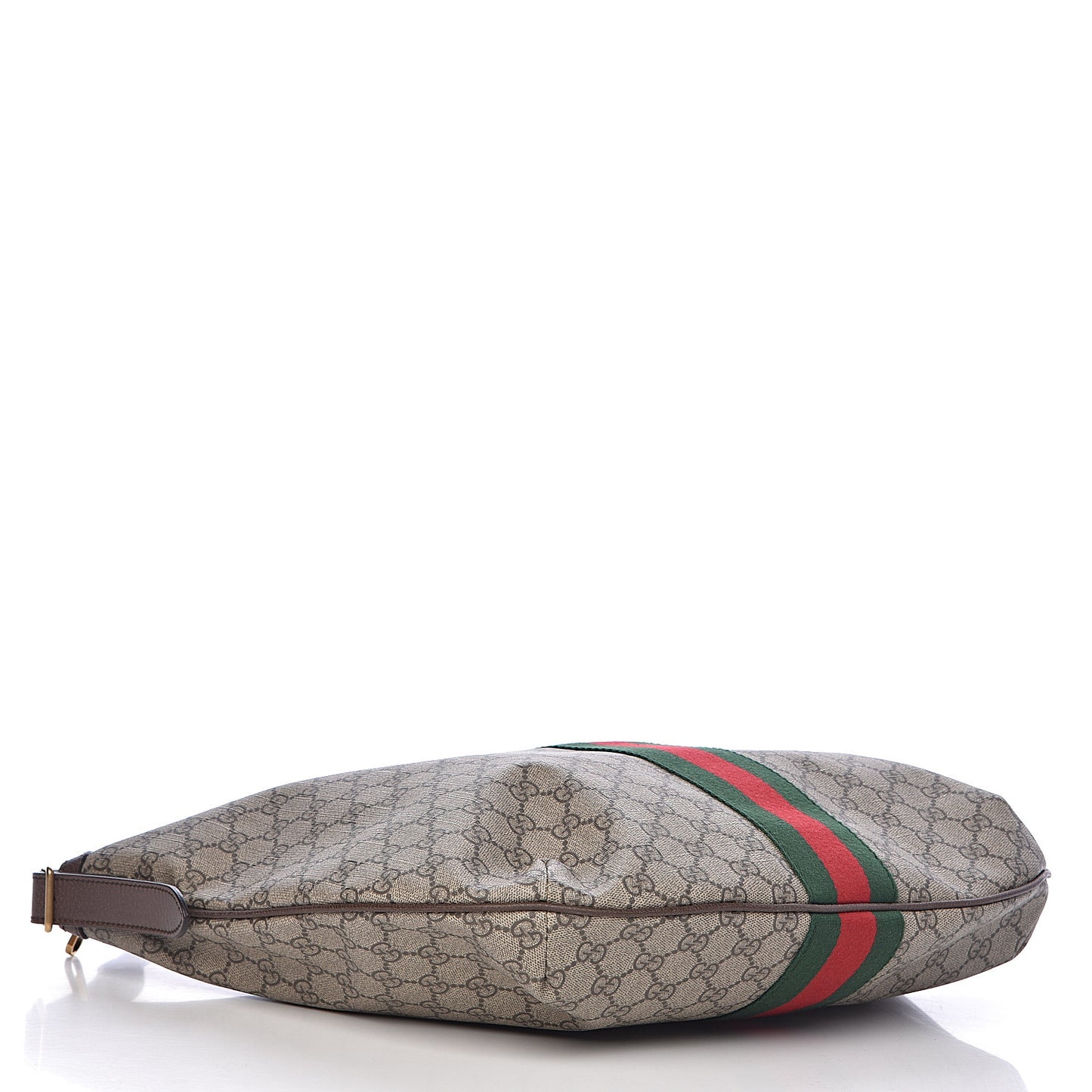 GG Supreme Monogram Web Ophidia Half Moon Hobo Brown