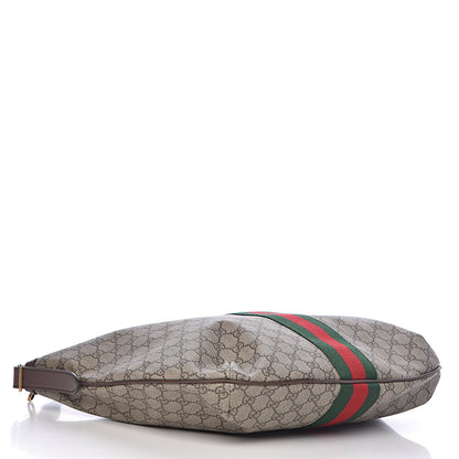 Gucci GG Supreme Monogram Web Ophidia Half Moon Hobo Brown 4 of 10