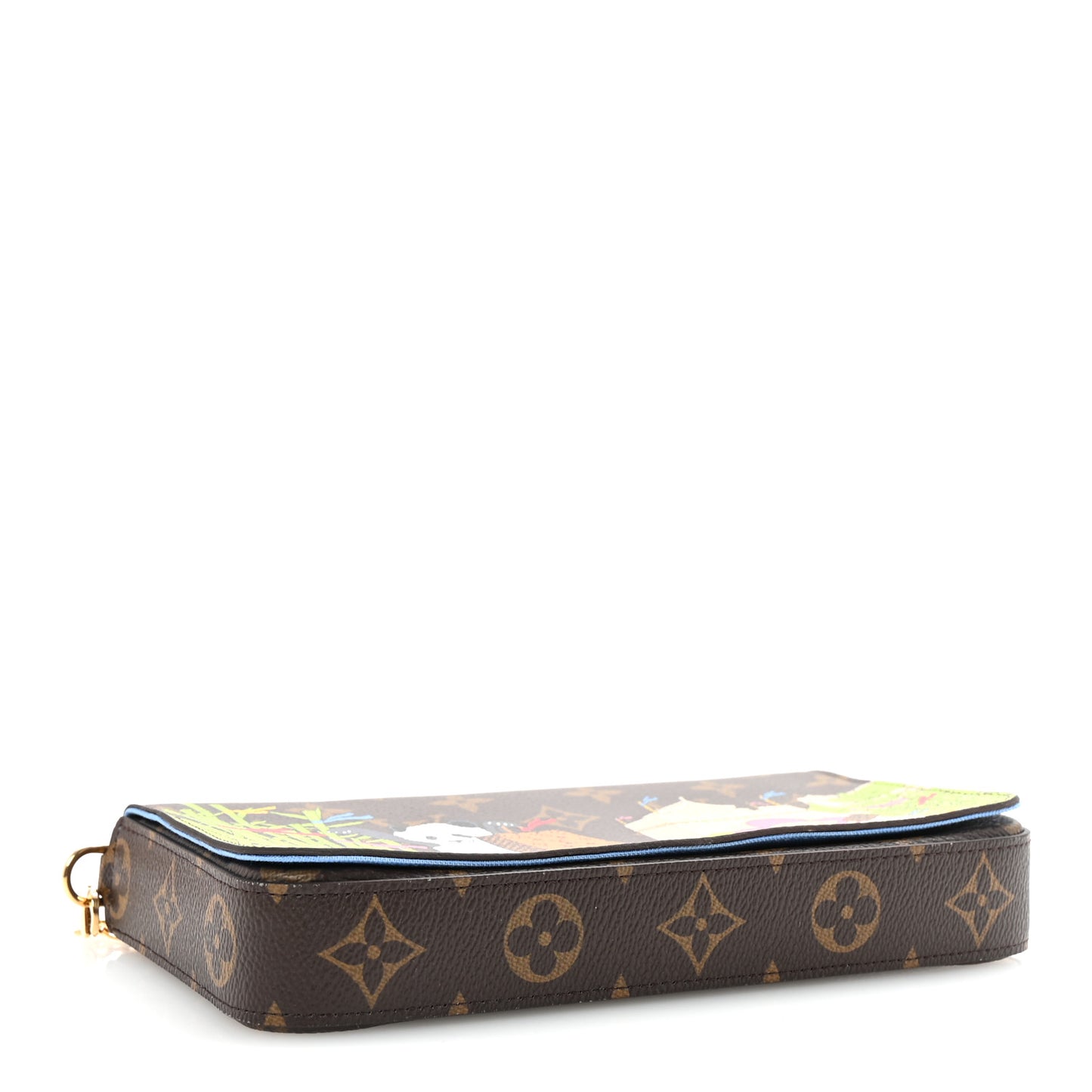 Monogram 2021 Christmas Animation China Wall Pochette Felicie Chain Wallet Blue